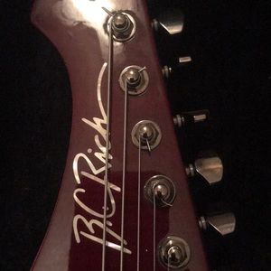 Bc rich warlock neck through with bc warlock case